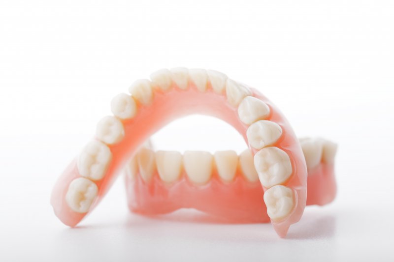 a full set of dentures